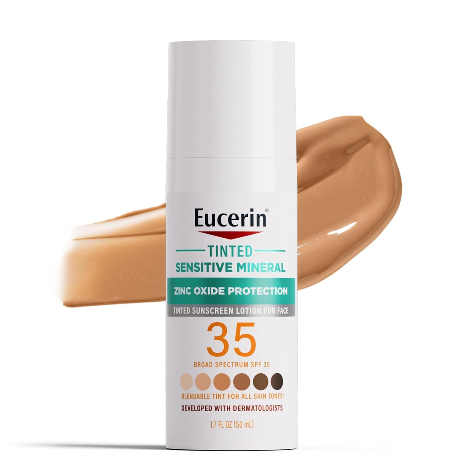 Eucerin Tinted Sensitive Mineral Face Sunscreen Lotion SPF 35 product image